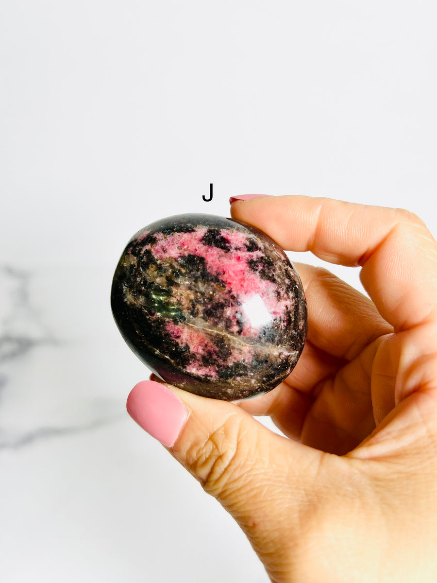 Rhodonite Palm Stone