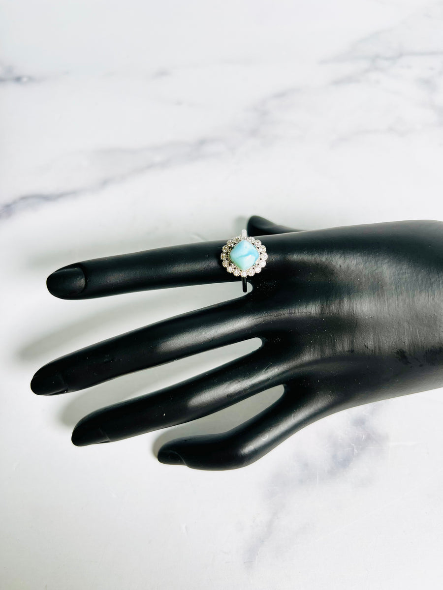 Larimar Vintage Style Copper Ring