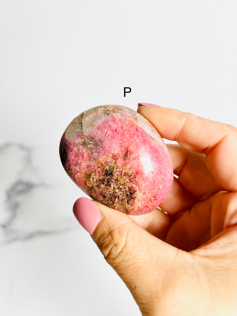 Rhodonite Palm Stone