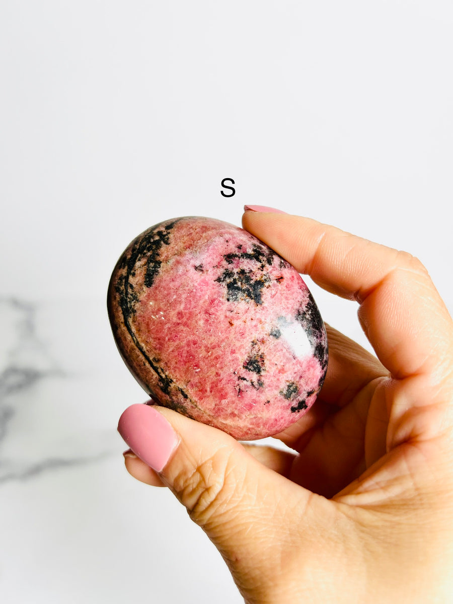 Rhodonite Palm Stone