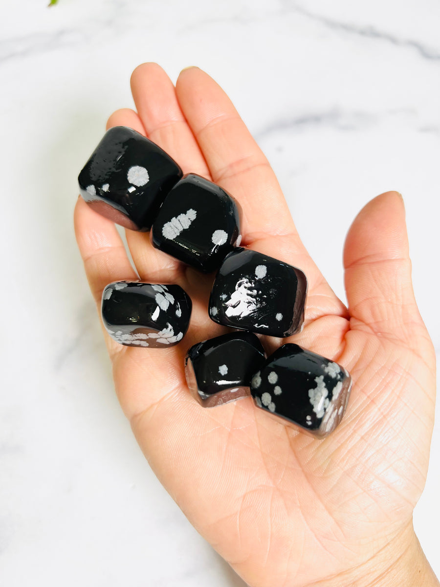 Snowflake Obsidian Tumbled Stone