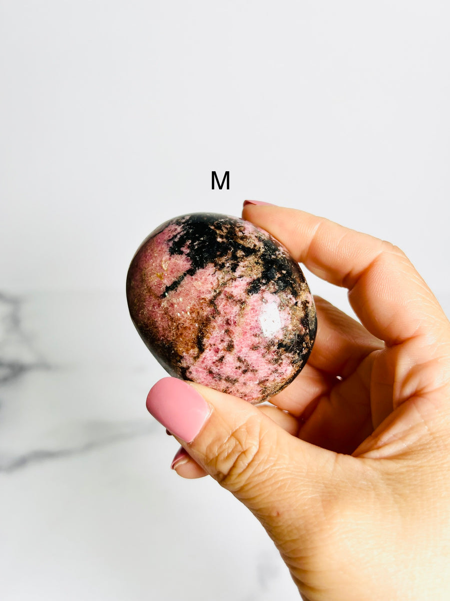 Rhodonite Palm Stone