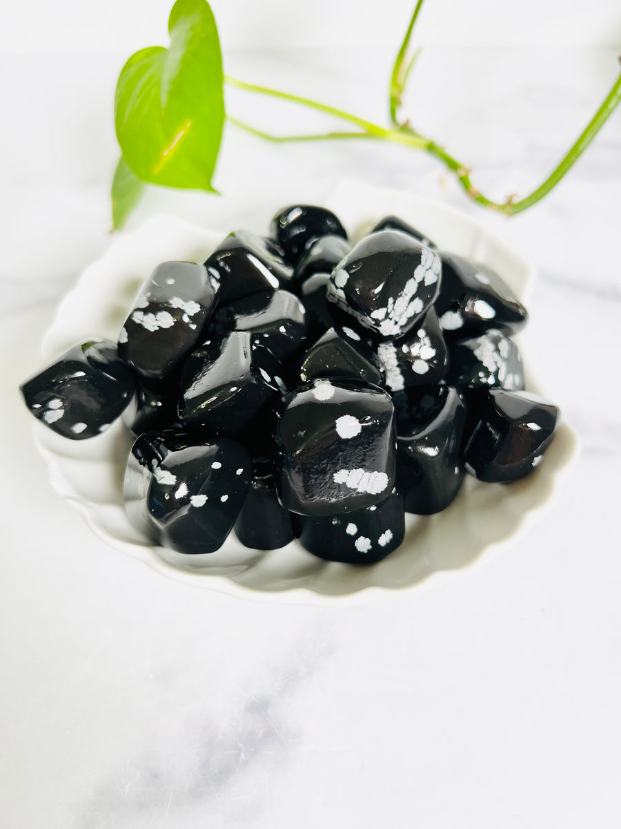 Snowflake Obsidian Tumbled Stone