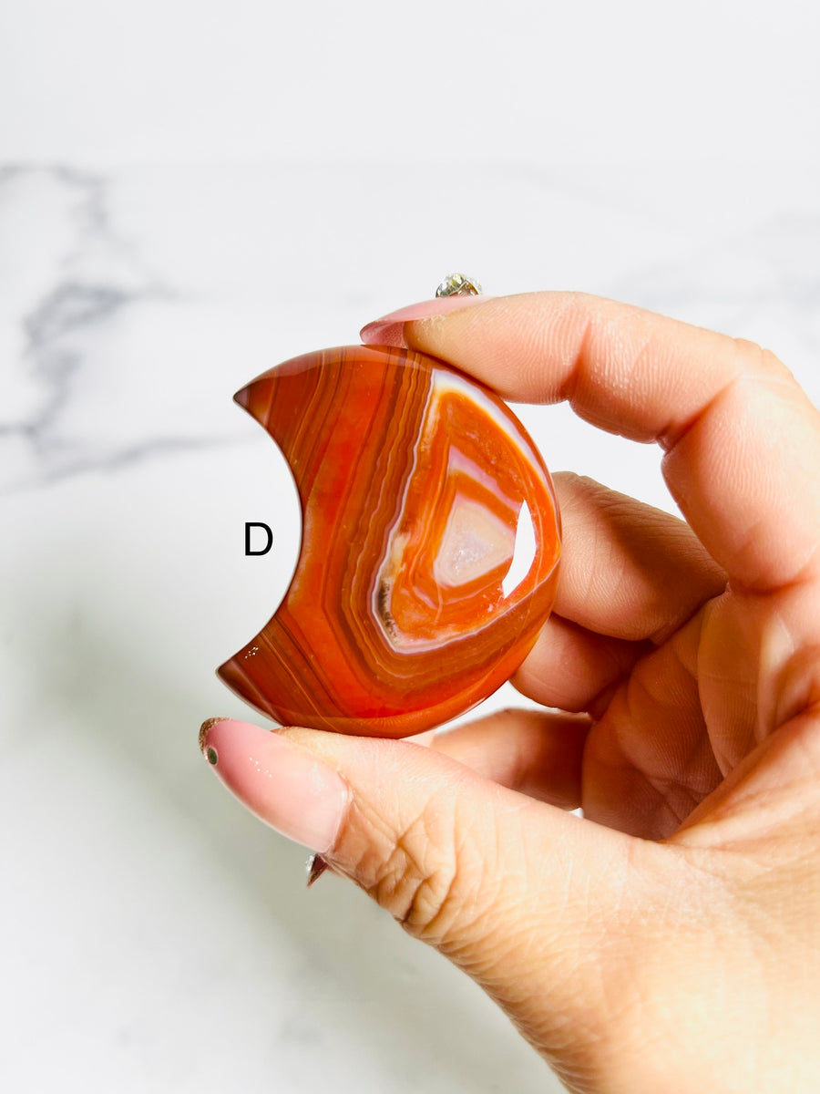 Carnelian Moon Carving