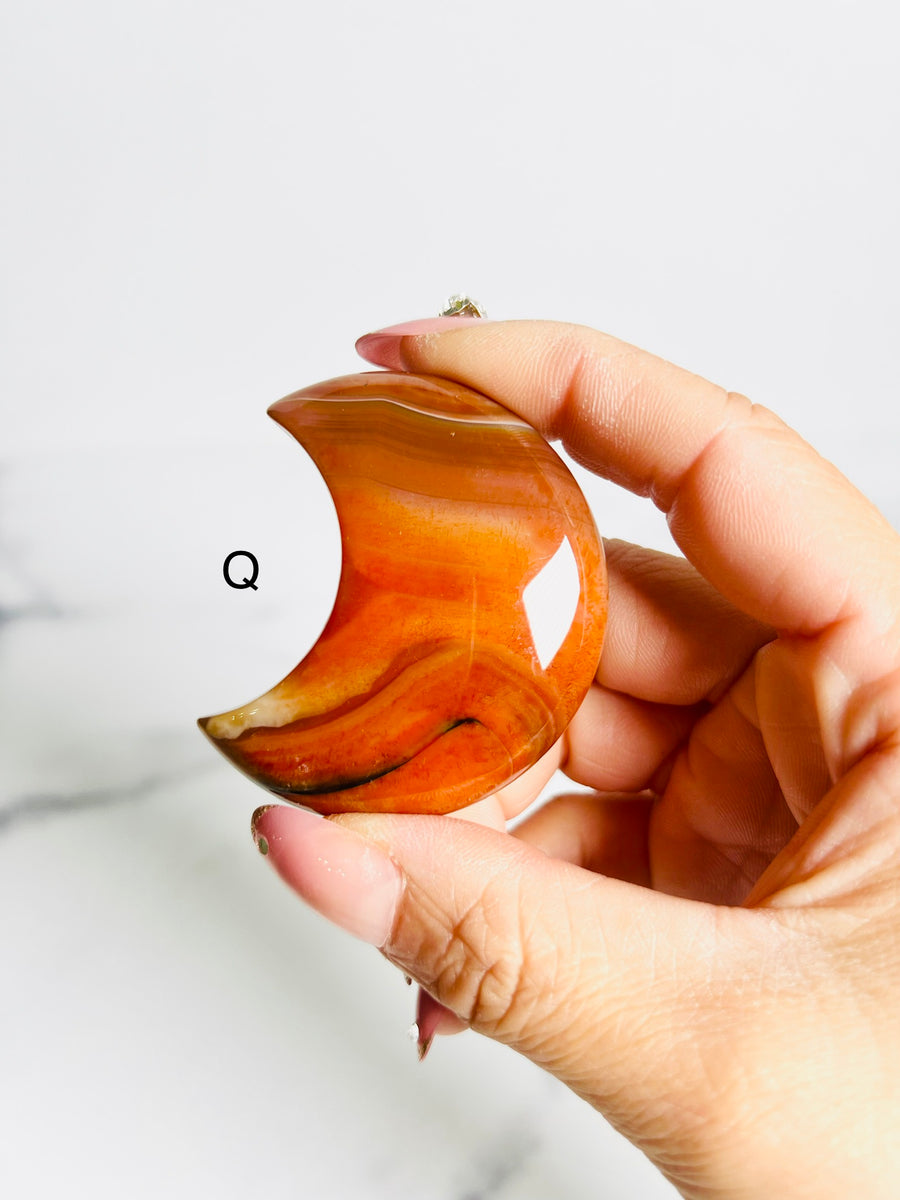 Carnelian Moon Carving