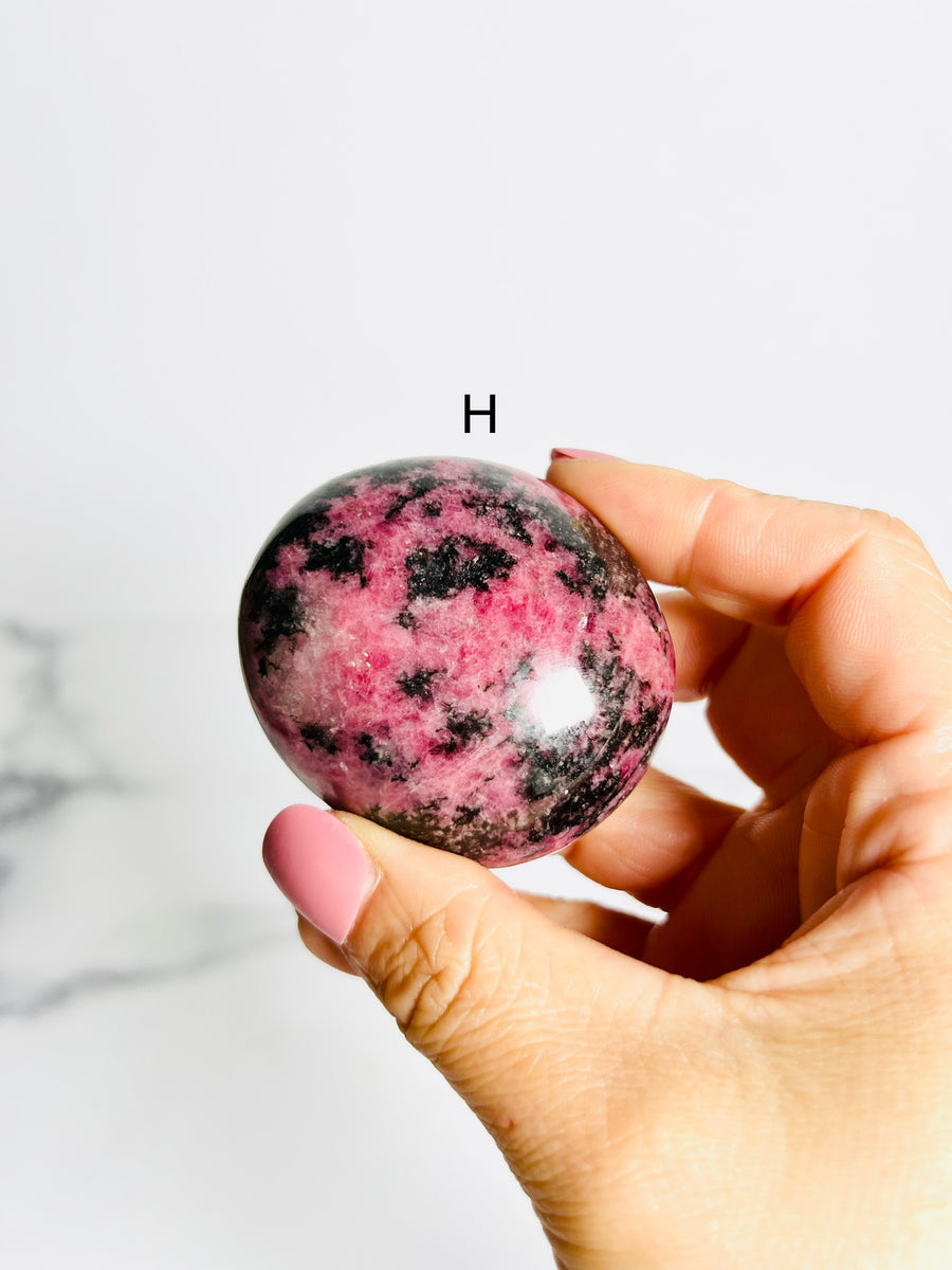 Rhodonite Palm Stone