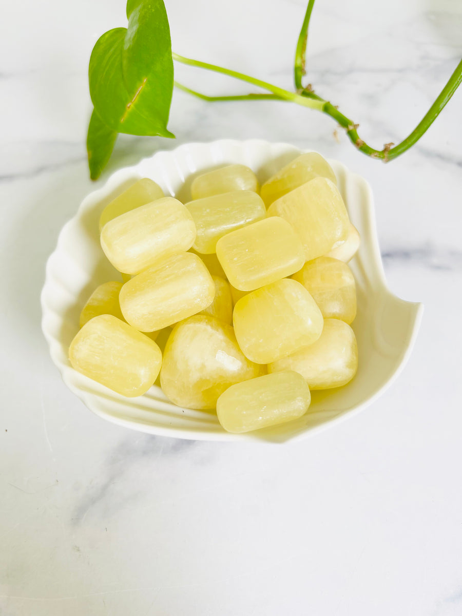 Lemon Calcite Tumbled Stone