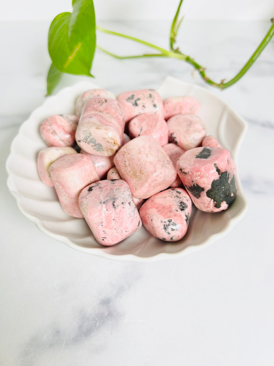 Pink Rhodonite Tumbled Stone