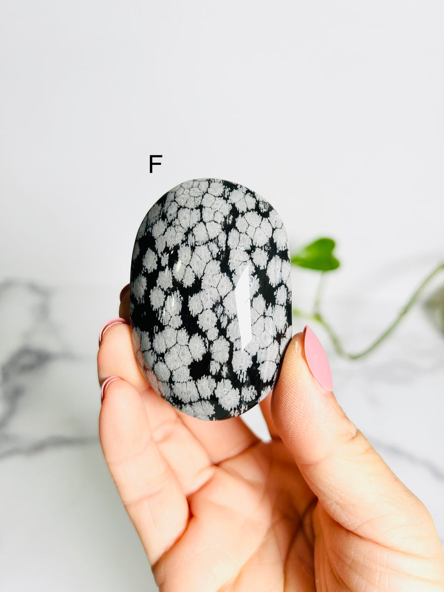 Snowflake Obsidian Palm Stone