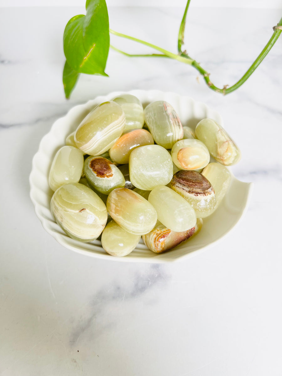 Pistachio Calcite Tumbled Stone