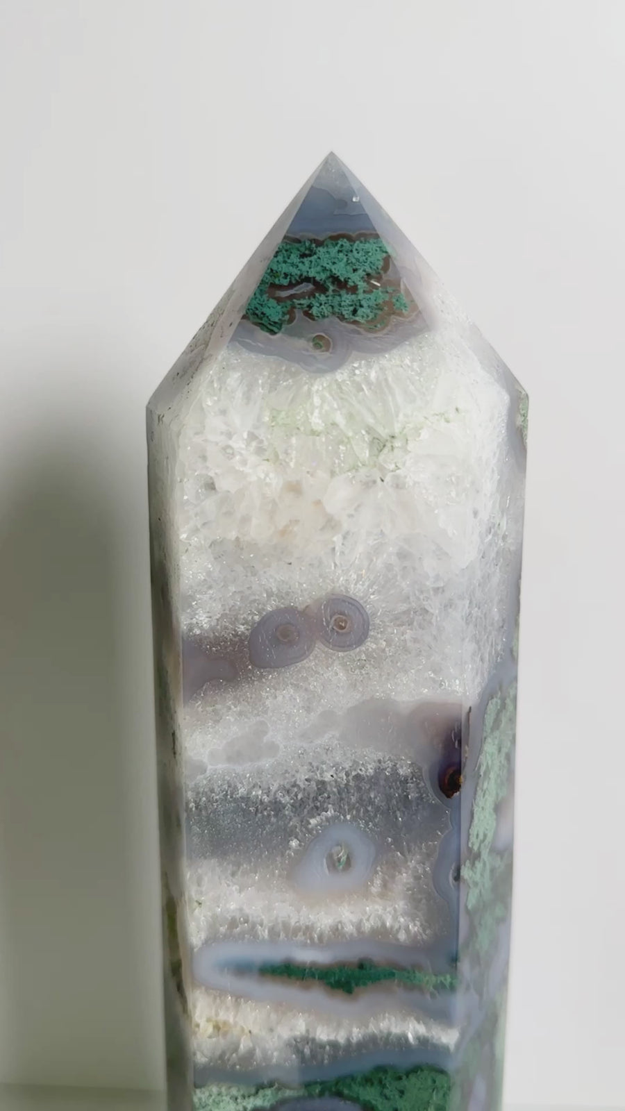 Moss Agate Statement Tower