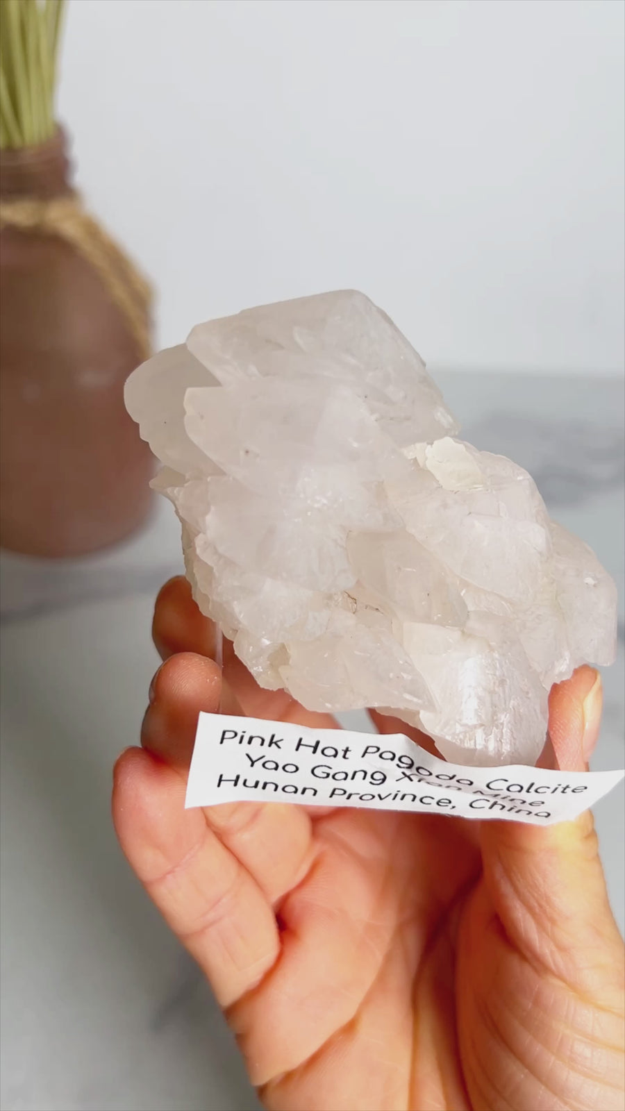 Pink Hat Pagoda Calcite