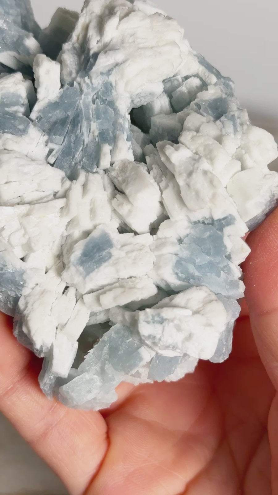 Blue Barite Cluster from Sidi Lahcen Mine, Morocco