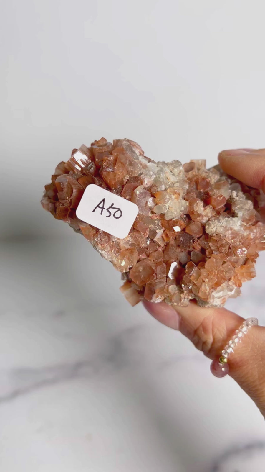 Red Aragonite Specimen