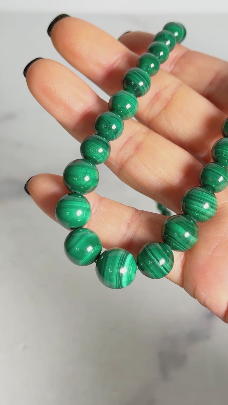 Malachite Bead Necklace