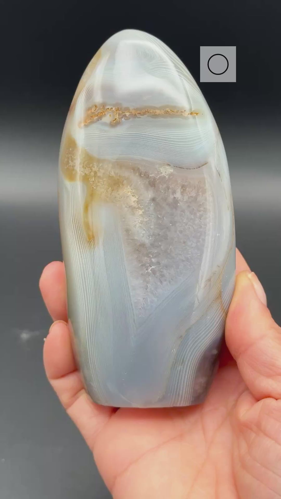 Agate with Quartz Freeform