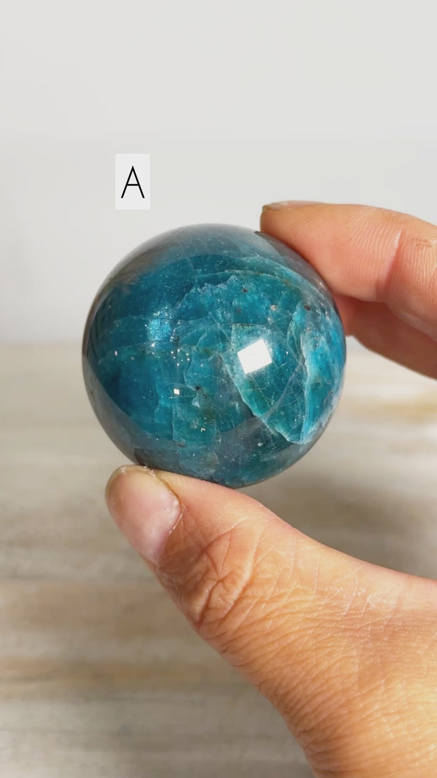 Blue Apatite Sphere