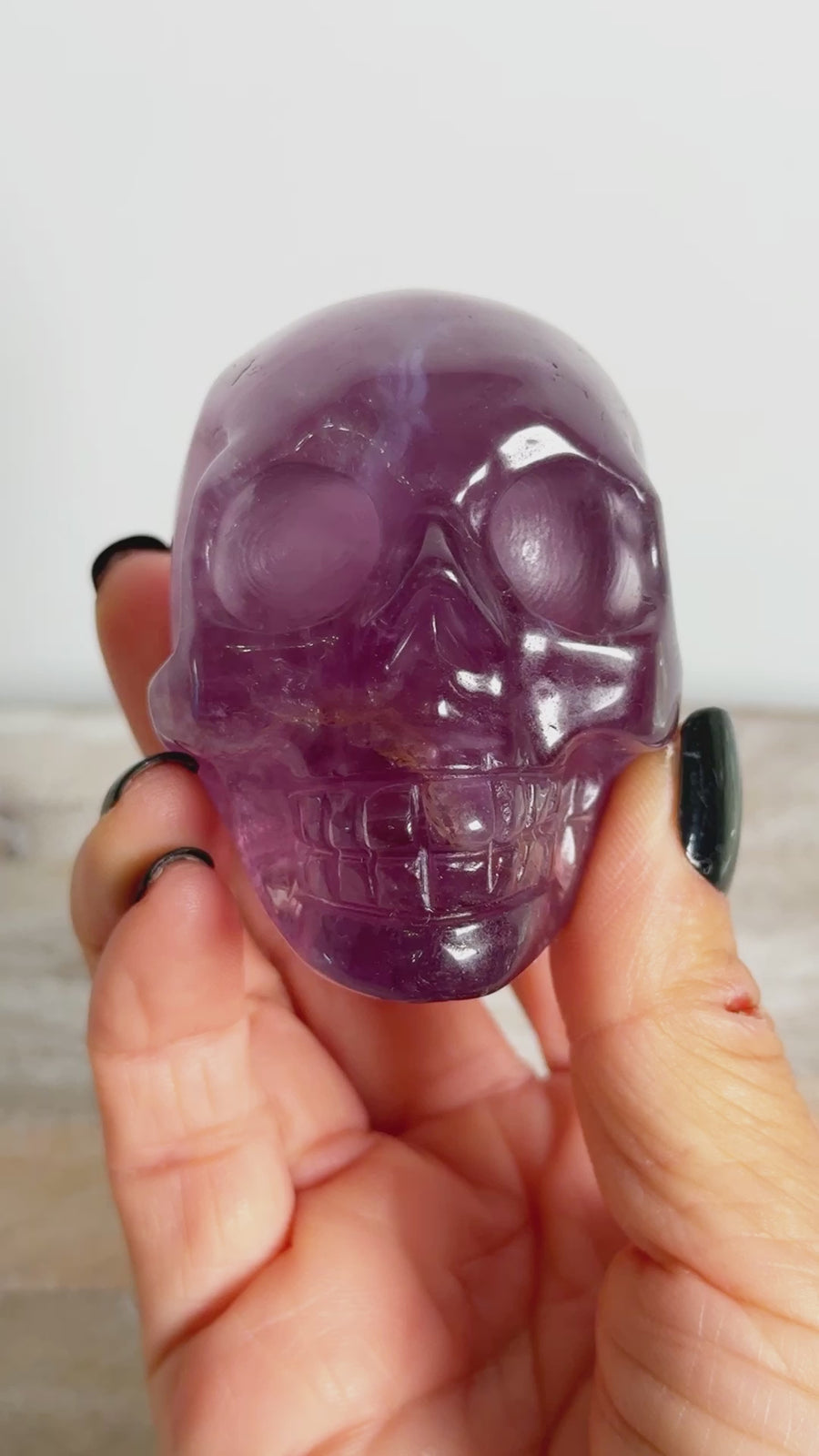 Fluorite Skull Carving