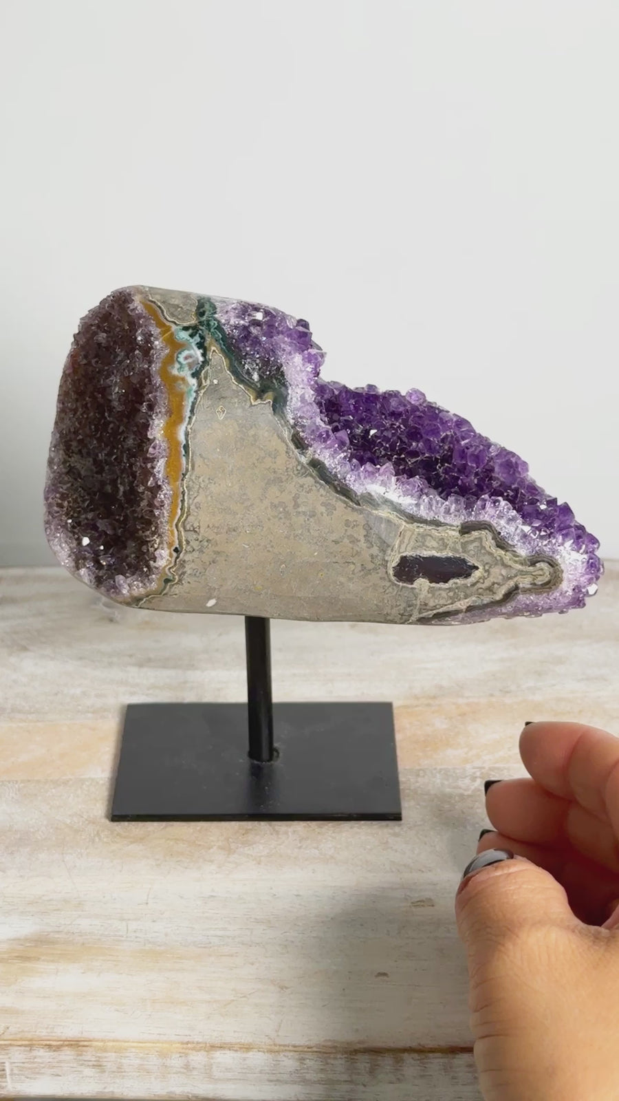 Amethyst Horn on Stand