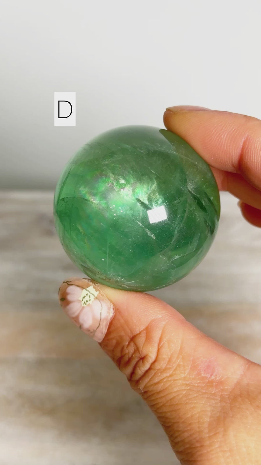 Rainbow Green Fluorite Sphere