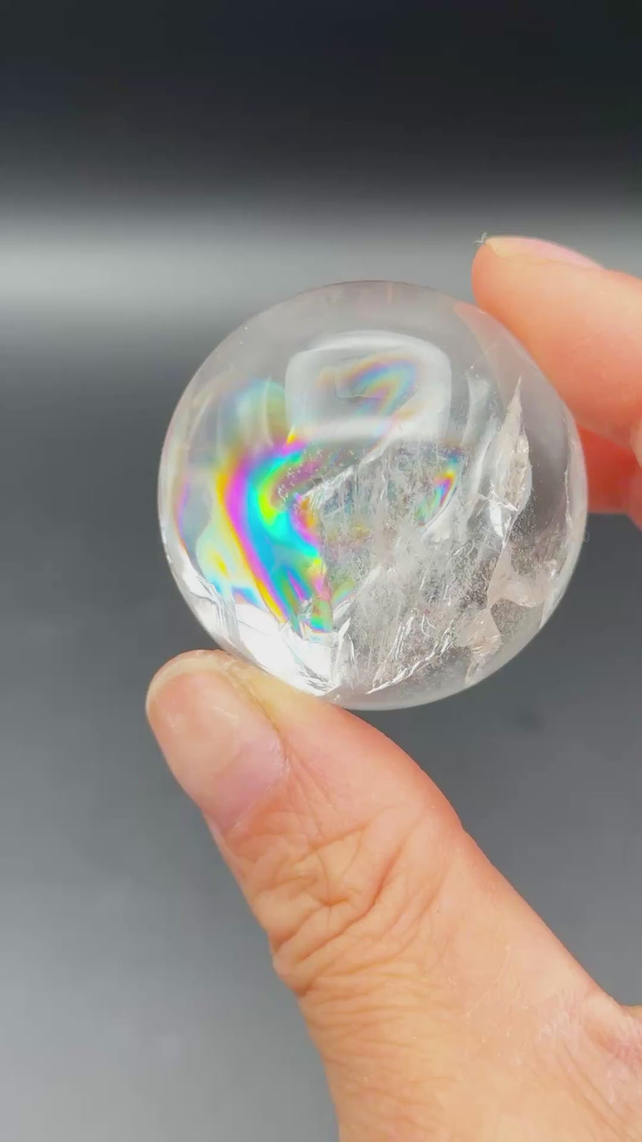 Rainbow Clear Quartz Sphere