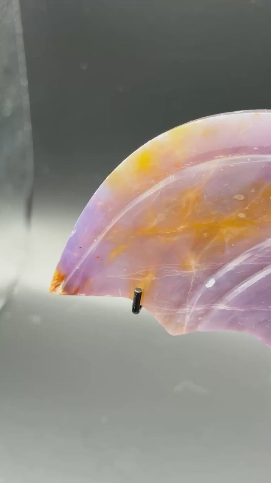 Purple Chalcedony Dragon Wings Carving