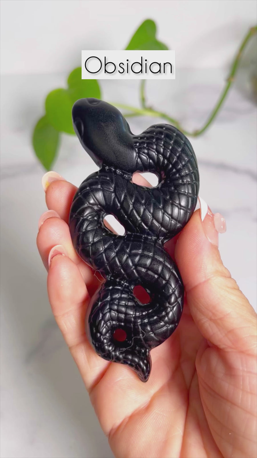 Crystal Snake Carving