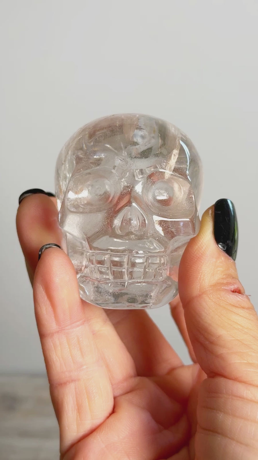 High Quality Rainbow Clear Quartz Skull Carving