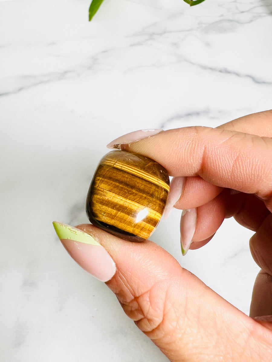 Yellow Tiger Eye Tumbled Stone