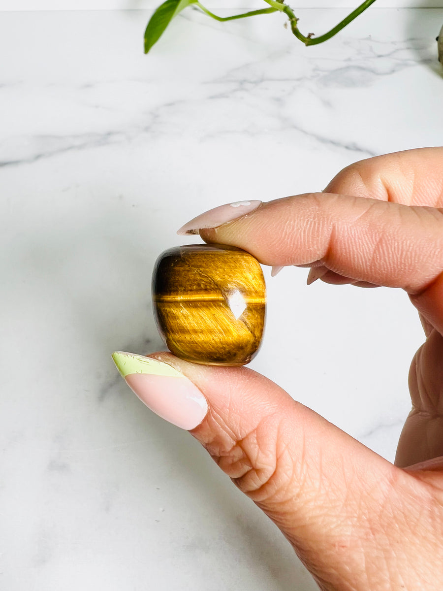 Yellow Tiger Eye Tumbled Stone