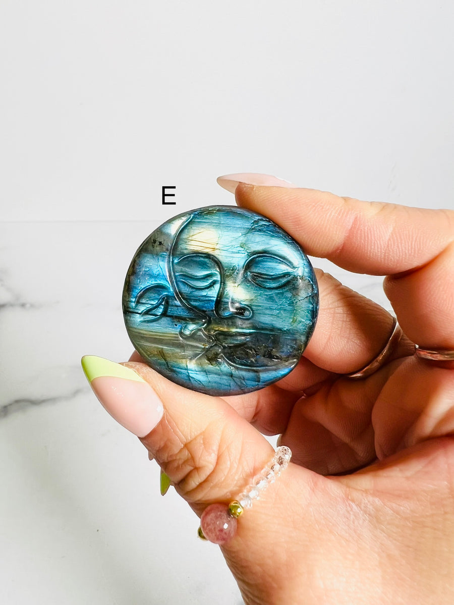 Labradorite Moon Phase Carving