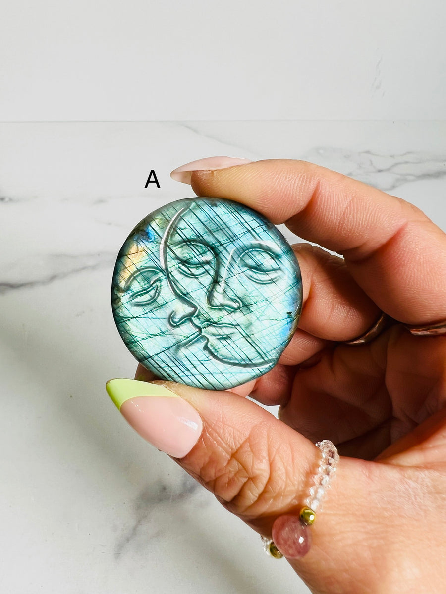 Labradorite Moon Phase Carving