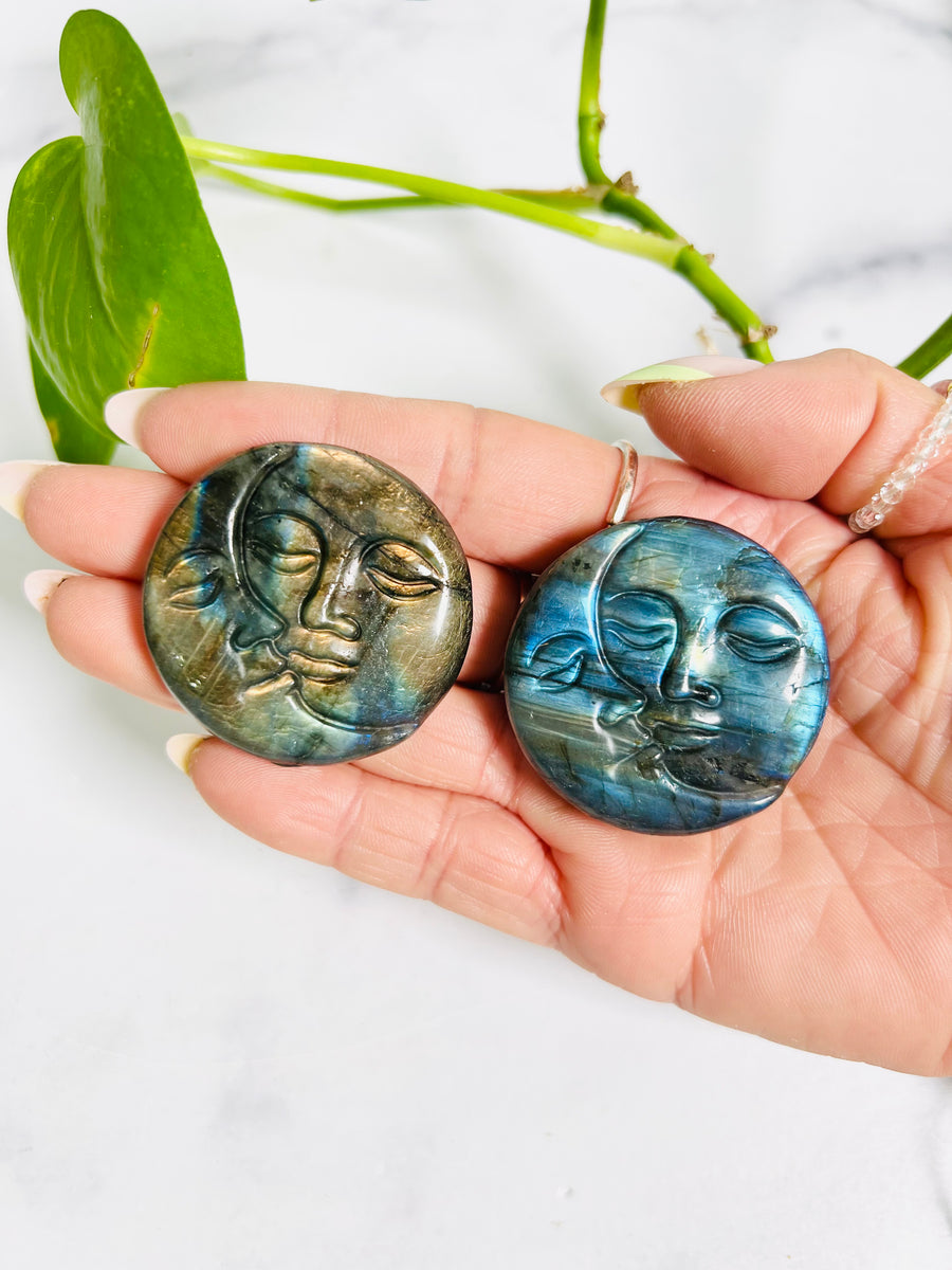 Labradorite Moon Phase Carving