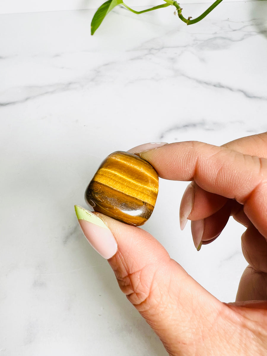 Yellow Tiger Eye Tumbled Stone