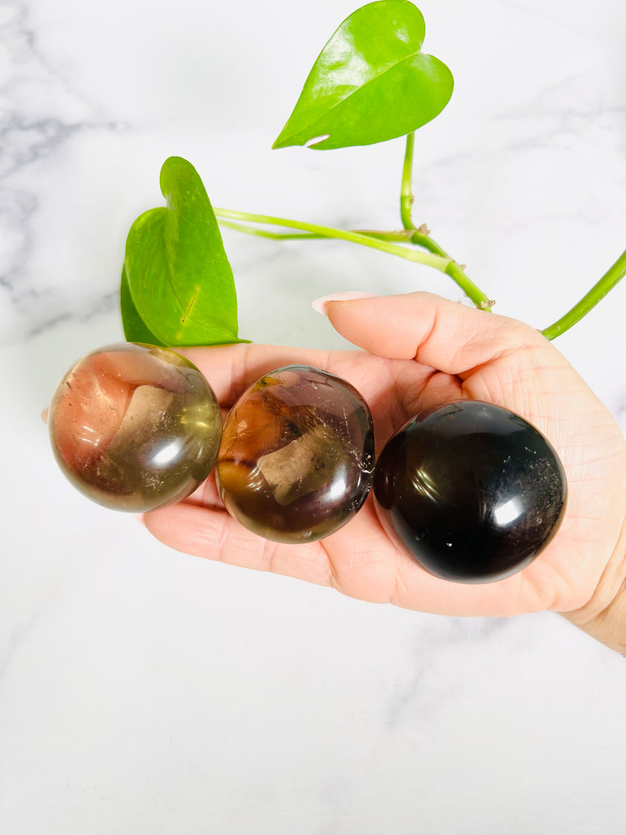 Smoky Quartz Palm Stone