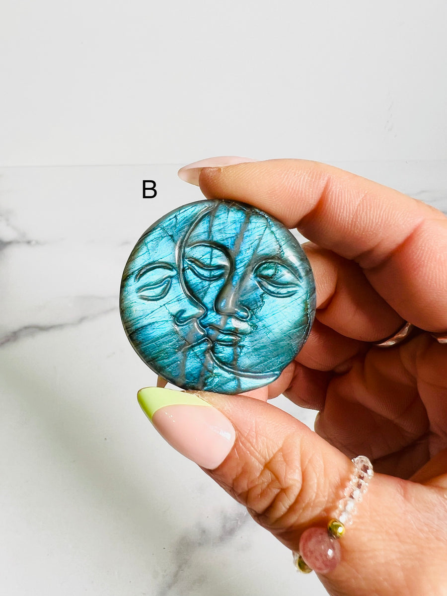 Labradorite Moon Phase Carving