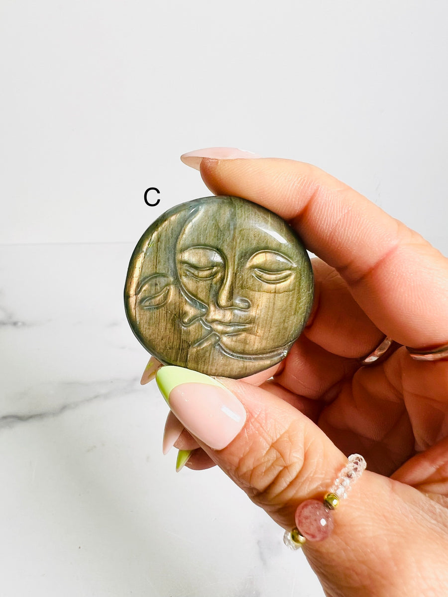 Labradorite Moon Phase Carving