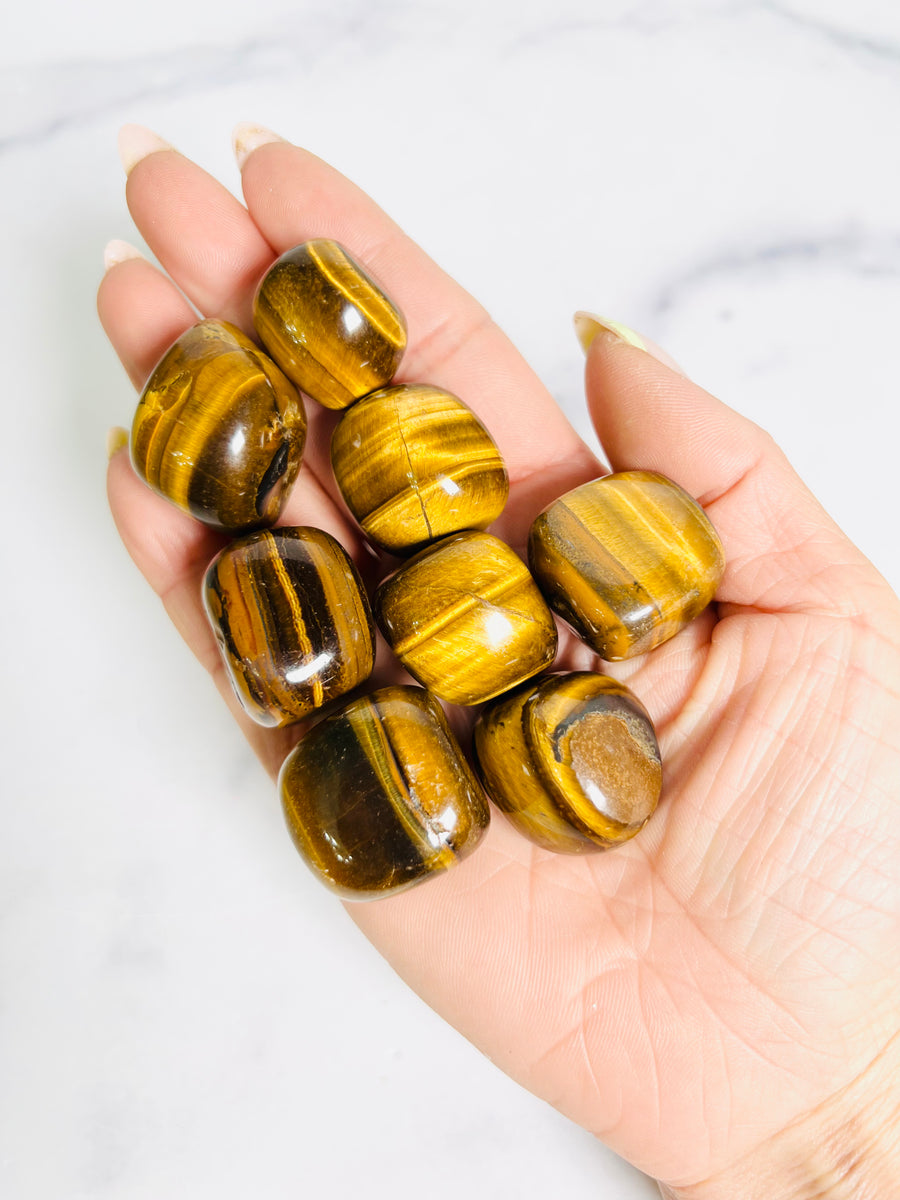 Yellow Tiger Eye Tumbled Stone