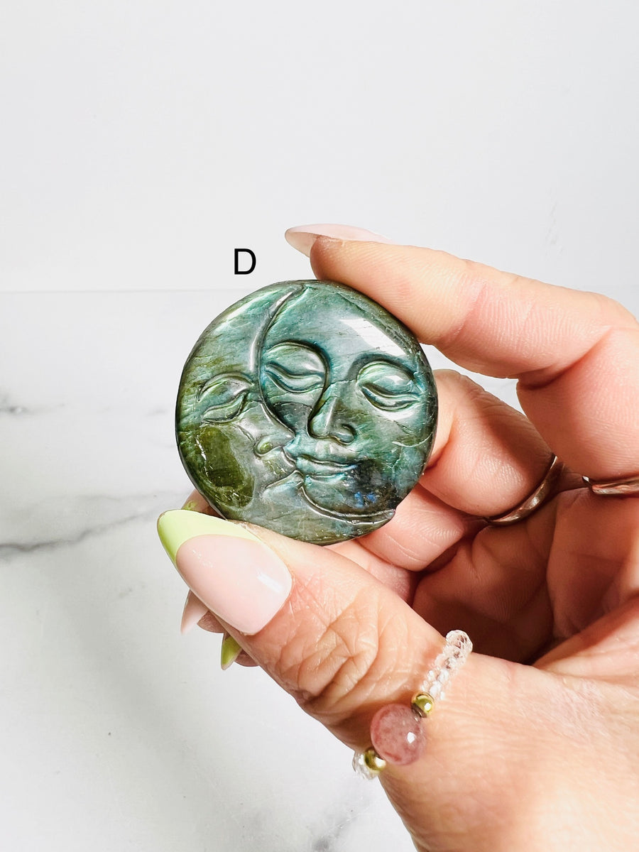 Labradorite Moon Phase Carving